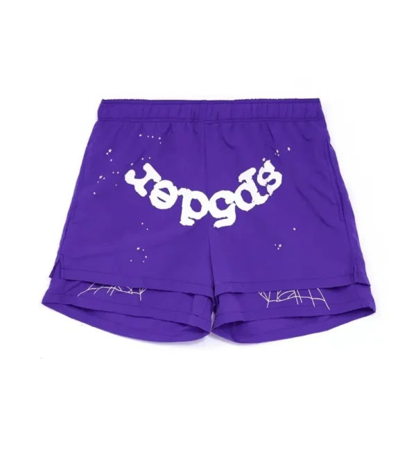 OG WEB SP5DER PURPLE SHORTS