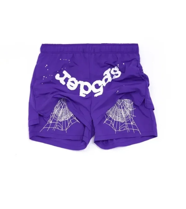 OG WEB SP5DER PURPLE SHORTS