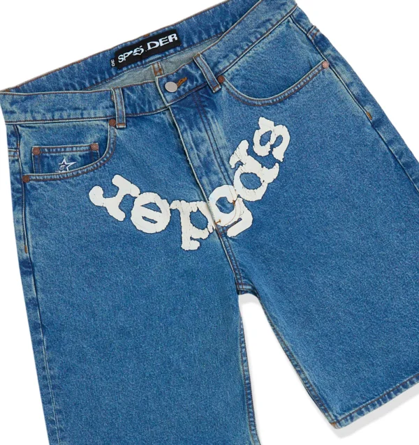 SP5DER OG LOGO DENIM SHORTS