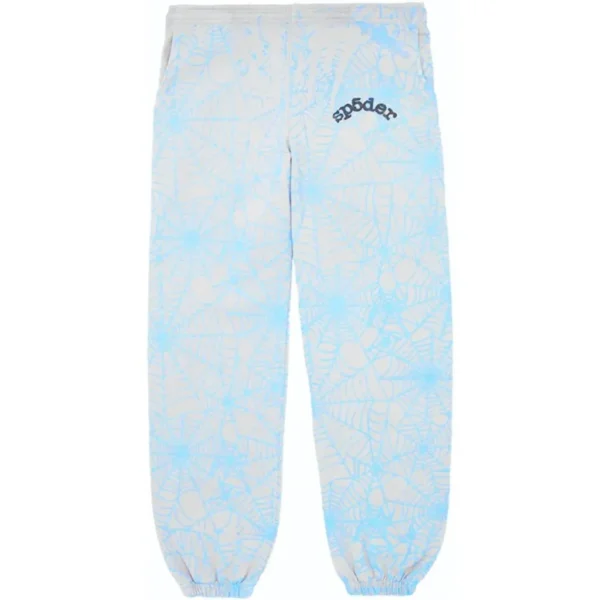 Sp5der AOP Web Heather Grey Sweatpants