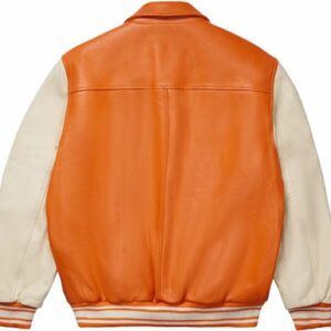 Sp5der Leather Varsity Jacket