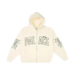 Palace Sp5der Zip Hoodie Soft White Palace Logo