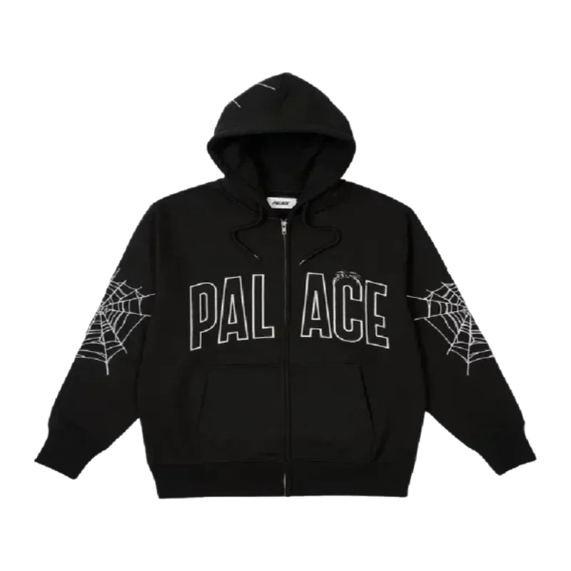 Sp5der Zip Hoodie Black Palace Logo Sp5der Zip Hoodie Black Palace Logo